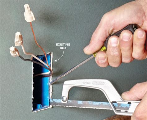 how to remove a plastic electrical box from below|replacing electrical outlet box.